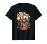 Tis the Season to Believe Bigfoot Holiday Sasquatch T-Shirt