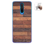 Coque Gel TPU pour Xiaomi Pocophone Little X2 Design Bois 03 Dessins