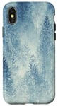 iPhone X/XS Blue Winter Tree Pattern Case