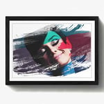 Arty Pie Framed Print Black A2 (24.5x18 Inch) Audrey Hepburn (4) V2, Wood, Multi-Colour, 60 x 42 x 2 cm