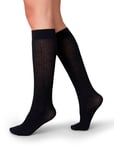 Freja Organic Wool Knee-Highs Black Swedish Stockings