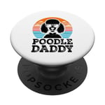 Retro Poodle Daddy Caniche propriétaire de chien PopSockets PopGrip Interchangeable