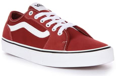 Vans Filmore Decon Fired Brick Skate Lace Up Trainers Maroon Mens UK 6 - 12