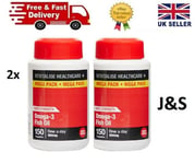 2 x Revitalise Health+ Omega 3 Fish Oil 1000mg Capsules 150s