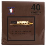 Pro Nappe Serviette, Chocolat, 38X38CM