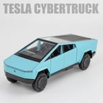 1:32 Tesla Model X Model 3 Model S Model Y Legering Bilmodell Diecasts Leksaksbil Ljud Och Ljus Barnleksaker För Barnpresenter Pojkleksak Cybertruck Blue