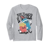 Meant to Be Together Cute Retro Kawaii Cartoon Food Couple Long Sleeve T-Shirt