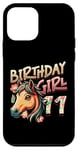 Coque pour iPhone 12 mini 11e anniversaire fille cheval 11 ans