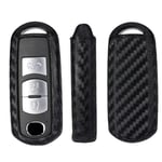 For Mazda 3 2 5,For Mazda 6 Axela CX-3 CX-5 CX5 CX-7 CX7 CX-9 RX8, Carbon Fiber Pattern Silicone Car Key Fob Cover Cases Keys