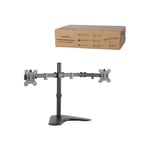 LogiLink Dual Monitor Desk Stand monteringssats - justerbar arm - för 2 monitorer