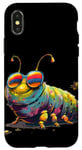 Coque pour iPhone X/XS Lunettes de soleil colorées Caterpillar Insect