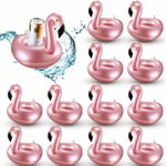 Heytea - 12 Pièces Porte-Boisson Gonflable Flamingo Flotteurs de Boissons Gonflables Réutilisables Mignon Animal Tasse Dessous de Verre Piscine