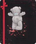 Husband Valentine Card - Tatty Teddy surrounded by glittery hearts - Special Man