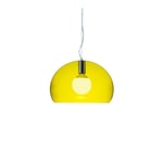 Kartell - Small FL/Y Suspension 9053, Transparent Yellow, Incl. LED 15W E27 - Pendellamper - Ferruccio Laviani - Gul