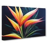 The Bird Of Paradise Flower Vol.2 Canvas Wall Art Print Ready to Hang, Framed Picture for Living Room Bedroom Home Office Décor, 30x20 Inch (76x50 cm)