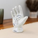 Palmistry Chiromancy Hand Ornament Palm Reading Sculpture Ceramic White Rustic