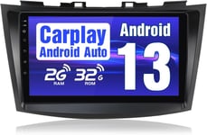 Autoradio Android 13(2Go+32Go)Pour Suzuki Swift(2011-2017),Avec Android Auto Et Carplay,9 Pouces Ecran Tactile,Wifi,Bluetooth,Gps,Radio Fm/Dsp Et Aide Au Stationnement