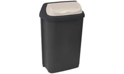 keeeper Waste Bin with Roll-Top Lid, 10 Litre, Rasmus Range, Graphite Grey