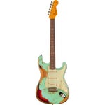 Stratocaster 63 Time Machine Super Heavy Relic Super Faded Aged Sea Foam Green Over 3-Color Sunburst