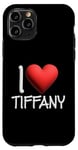 Coque pour iPhone 11 Pro I Love Tiffany Nom personnalisé Fille Femme Tiff Heart