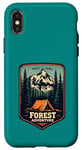 Coque pour iPhone X/XS Aventure dans la forêt depuis 1999 | Camping randonnée vintage en plein air