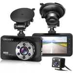 Start - Dashcam Avant Et Arrière Voiture 1080P hd Caméra Intégrée Voiture Dache Cam Voiture Grand Angle 170°, hdr, Écran lcd 3.0 Pouces, Vision