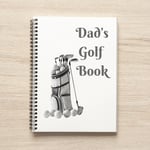 Personalised Golf Planner, Score Sheets and Planning Journal. Golfing Book