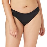 Triumph Womens Aura Spotlight High Leg String Hipster, Black, 12 UK