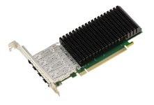 KALEA-INFORMATIQUE Carte contrôleur PCIe Réseau LAN Ethernet 4 Ports 10G SFP+ et 25G SFP28 Fibre avec chipset Intel E810