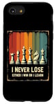 iPhone SE (2020) / 7 / 8 Chess Board I Never Lose Either I Win Or Learn Chess Coach Case