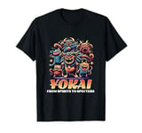 Yokai Spirits Specters Japanese Mythology Monsters Halloween T-Shirt