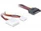 DELOCK – Cable Y- Power SATA male 15 pin > 4 pin Molex female + 4 pin (65227)