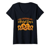 Womens Pretzel Live Everyday Like Pretzel Day V-Neck T-Shirt