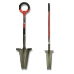 Venteo | RootSlayer + Bêche de drainage RootSlayer | Outils de jardin multifonctions de qualité professionnelle | | Rouge