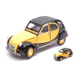 CITROEN 2 CV 6 CHARLESTON 1982 YELLOW/BLACK 1:24-27 Welly Auto Stradali