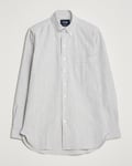 Drake's Striped Button Down Oxford Shirt Black