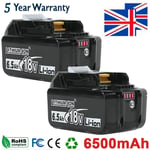 2Pack 6.5Ah For Makita BL1860 18V Li-Ion LED LXT Li-Ion Battery BL1850B BL1830 B