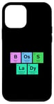 Coque pour iPhone 12 mini Patron Lady Tableau périodique Cadeau scientifique STEM Laboratoire Femme