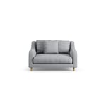 Habitat Swift Fabric Cuddle Chair - Grey Ash Leg