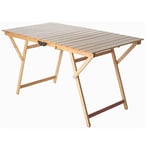 Petite Table en Bois Naturel Refermable Gain de Place Picnic CM 70 x 140