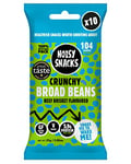 Noisy Snacks - Beef Brisket Crunchy Broad Beans, Great Taste Award Winning, Hint of Salt & Spicy, Healthy Low Calorie Snack, High Protein & Fibre, Vegan, Gluten Free, Palm Oil Free 10 x 25g Recyclable