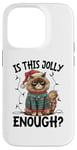 Coque pour iPhone 14 Pro Is This Jolly Enough Grumpy Santa Cat Pun Pun Noël