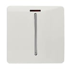 Trendi Artistic Modern Glossy 45 A Tactile Light Switch & Neon Insert White ART-WHS2WH