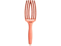 Olivia Garden Finger Brush Medium Blush Coral - Borste Med Vildsvinsborst För Kamning Och Massage