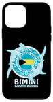 Coque pour iPhone 12 mini Requin Marteau Bimini Îles Bahamas Drapeau des Bahamas