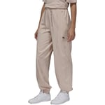 Nike Womens Jordan Logo Loose Fit Beige Sweatpants material_polyester - Size Large