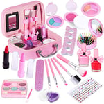 STAY GENT Real Maquillage Enfant Fille, Maquillage Enfant avec Mignon Mermaid Coffret Maquillage Enfant, Lavable Jouer à Maquillage Cadeaux pour Petit Princesse