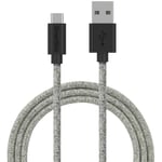 Laddningskabel Smartline USB-C/A Fuzzy 2 m