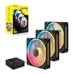 CORSAIR iCUE LINK LX120-R RGB 120mm PWM Reverse Fans Starter Kit - Bla