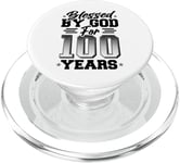 Blessed 100 Years Happy One hundred 100th 1925 Birthday PopSockets PopGrip for MagSafe